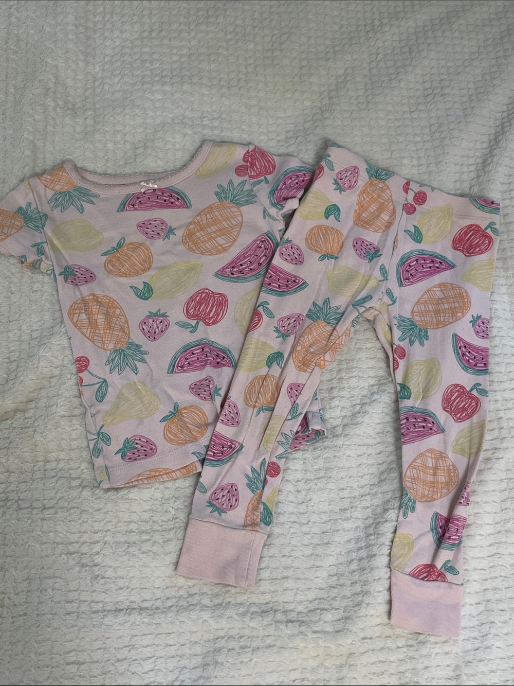 ❤️4 for $10 Kids Headquarters Fruit Print Pink Pajama Top - 3T